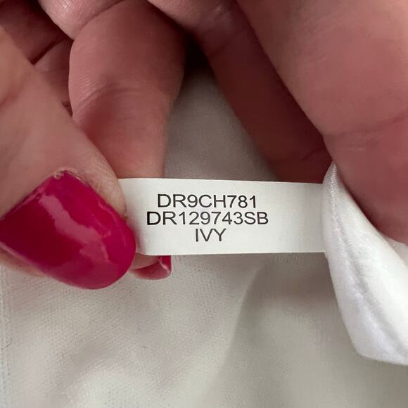 Donna Karan New York Asymmetrical Hem White Dress Size 10 - Picture 9 of 10